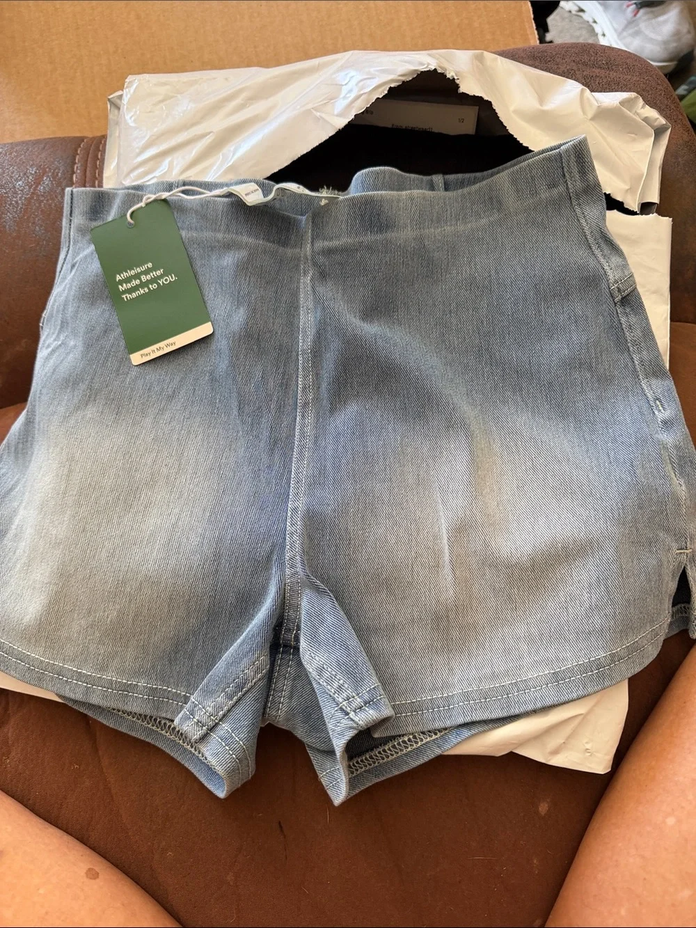 HALARA Light Blue High Waist  Shorts Small
